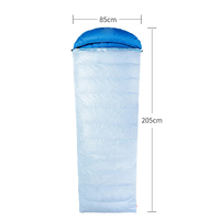 Sac de couchage rectangulaire 7D en duvet à capuche pour 4 saisons, idéal pour le camping et les voyages en extérieur – Vente en gros