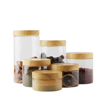 Bocaux en plastique à large ouverture de 30 à 1000 ml, de qualité alimentaire, ronds, transparents, avec couvercles, pour le miel, les biscuits, les bonbons, emballage en plastique