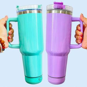 Custom logo 40Oz Blank Sublimation Wireless Smart <b>Music</b> Display Player Speaker Tumbler Mugs With Handle and Straw - Product Image 2