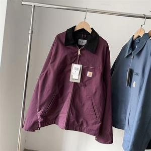 เสื้อแจ็คเก็ตผ้าแคนวาสทรงบอมเบอร์แบบซิป สไตล์เรโทรบางเบา รุ่นดีทรอยต์ ไฟว์ คัลเลอร์ สำหรับฤดูใบไม้ร่วง คุณภาพสูงแบบขายส่ง รุ่น 1:1 คาร์ฮา เมนไลน์ - Product Image 5