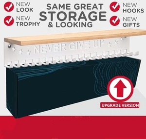 Cadre <span class=keywords><strong>de</strong></span> présentation <span class=keywords><strong>de</strong></span> trophées et médailles en bois, cadre <span class=keywords><strong>de</strong></span> trophée en métal avec crochet, grand panneau <span class=keywords><strong>de</strong></span> trophées en <span class=keywords><strong>bambou</strong></span> massif amélioré, médailles murales - Product Image 5