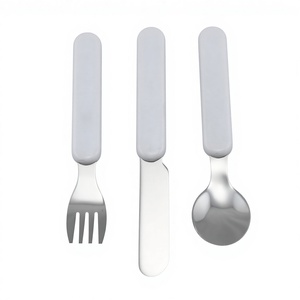 Ensemble de <span class=keywords><strong>couverts</strong></span> en acier inoxydable <span class=keywords><strong>personnalisés</strong></span> pour <span class=keywords><strong>adultes</strong></span> et tout-petits cadeau de <span class=keywords><strong>couverts</strong></span> blancs par sublimation pour la rentrée des classes - Product Image 1
