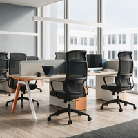 Chaise de bureau ergonomique moderne à dossier haut en maille avec appui-tête large – Vente en gros à prix réduit