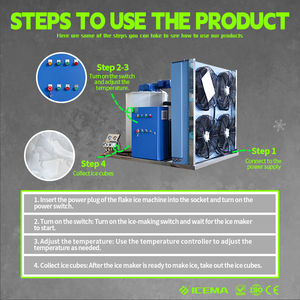 ICEMA Marokko Industrielle Eismaschine Maschine <span class=keywords><strong>1</strong></span> Tonne 2ton 3ton Koreanische Schneeflocken 110V mit Kompressor Motor Getriebe SPS Handels preis - Product Image 5