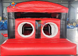 Parcours d'obstacles gonflable bleu et vert - Aire de jeux gonflable pour enfants avec tunnel et mur d'escalade pour les fêtes et la cour - Product Image 5