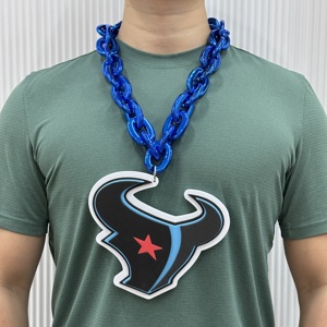 Collier chaîne 3D personnalisé avec ventilateur, aimant détachable via boucle annulaire, chaîne lumineuse LED géante en EVA, fabriqué en mousse durable - Product Image 5