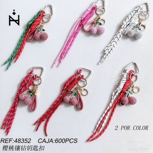 Portachiavi con Diamanti a Forma di Ciliegia, 2 Pezzi per Colore, Rif. 48352 - Product Image 1