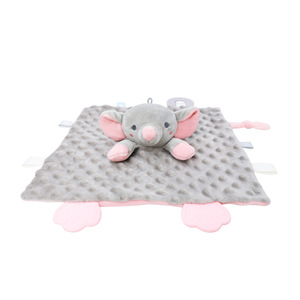 Copertina di Sicurezza Personalizzata per Neonati con Giocattolo Morbido Imbottito, Coperta Personalizzata, Coniglietto, Elefante, Regalo per Calmare e Confortare il Bambino - Product Image 3