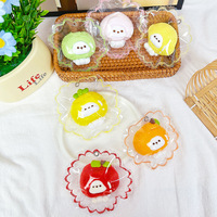 Kawaii Fruit Siliconen Squishy Set Schattige Zeehond Dieren Langzaam Stijgende Knijp Speelgoed Ananas Citroen Sinaasappel Stress Verlichting