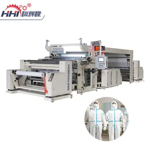 Non-Woven Pe Film Nw Fabric 1800Mm Pur Hot Melt Glue Isolation Garments Fabric Coating Compound Laminating Machine