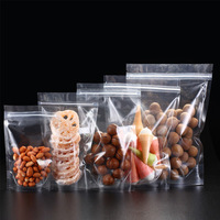 Sacs d'Emballage Alimentaire Transparents à Fond Plat, Zip Refermable, Anti-Humidité, en Plastique BOPP pour Fruits Secs et Snacks - Vente en Gros