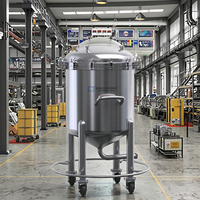 Réservoir de fermentation conique d'équipement de brassage de bière d'isolation revêtue de l'acier inoxydable 304 316L