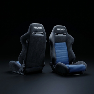 Sedile Sportivo da Corsa RECARO JBR1035 in Pelle Scamosciata Nera e Blu con Chiusura a Doppio Blocco per Auto Modificate, Montaggio Universale - Product Image 3