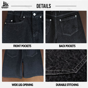 Fabricante personalizado Baggy Jorts Summer Streetwear Vintage <span class=keywords><strong>Pantalones</strong></span> <span class=keywords><strong>cortos</strong></span> Causal Denim Jeans Shorts Hombres - Product Image 4