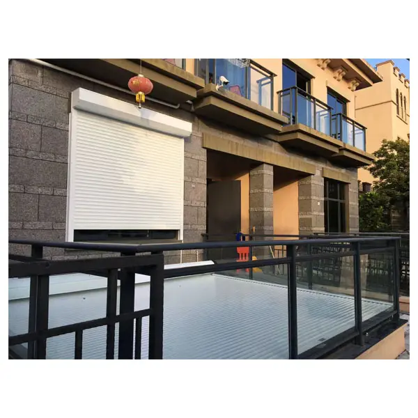 Electric aluminium double layer roller shutter door and window