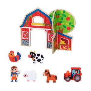 Juguete de escena de granja de teatro para niños, tablero de madera, rompecabezas, ejercicio, habilidad práctica - Product Image 4