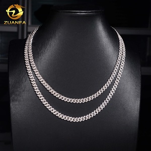 USA Local Stock Cuban <strong>Chain</strong> Moissanite Hip Hop Jewelry 6mm Moissanite Cuban Link <strong>Chain</strong> 925Silver Iced Out Cuban <strong>Bracelet</strong> for <strong>Men</strong> - Product Image 4