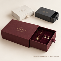 Boîtes d'emballage en papier imprimées avec logo personnalisé, boîte à bijoux rigide de luxe avec ruban et inserts personnalisés