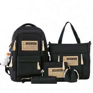 Sac à dos scolaire en toile grande capacité avec port USB pour filles, idéal pour les lycéennes et les élèves du primaire (vente en gros) - Product Image 6