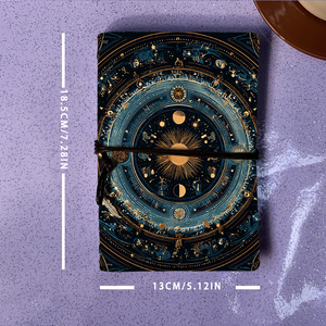 Carnet compact A6 fait à la main utile pour les joueurs de football universitaire idéal pour les exercices de formation et les statistiques de jeu avec les étoiles Sun Moon - Product Image 4