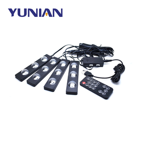 ไฟเส้น LED RGB ตกแต่งภายในรถยนต์4ชิ้น,โคมไฟสร้างบรรยากาศในการตกแต่งโคมไฟสร้างบรรยากาศ USB ควบคุมไร้สายด้วยรีโมตดนตรีโคมไฟเท้าสร้างบรรยากาศ - Product Image 1