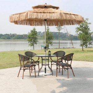 Sombrilla de <span class=keywords><strong>Patio</strong></span> Resistente con Base de Mármol o Tanque de Agua, Sombrilla de Techo Artificial para Cafetería, Hotel, Litoral - Product Image 4