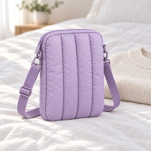 Sac bandoulière pour téléphone portable en nylon matelassé style Channel, pochette pour téléphone portable 18x11cm, logo personnalisé - Product Image 1