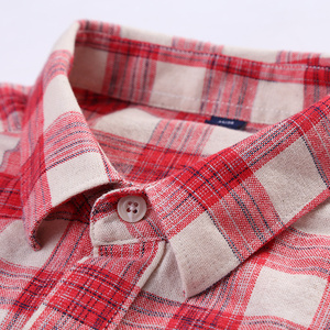 Vente en gros <span class=keywords><strong>Chemise</strong></span> à carreaux style anglais Chemises à carreaux décontractées à manches longues en coton doux de bonne qualité pour hommes - Product Image 2