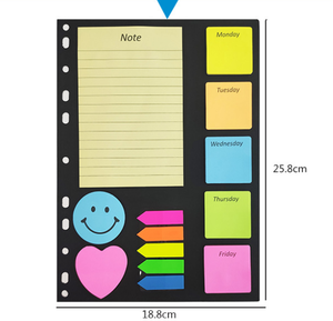 Bloc-notes adhésifs imprimés <span class=keywords><strong>Smiley</strong></span>, adhésif puissant, pour la planification hebdomadaire, les rappels quotidiens, l'organisation des classeurs - Product Image 5