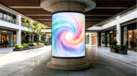 Affichage LED cylindrique extérieur P2.5, écran vidéo numérique personnalisé en colonne ronde pour une couverture visuelle à 360 degrés, publicité de marque