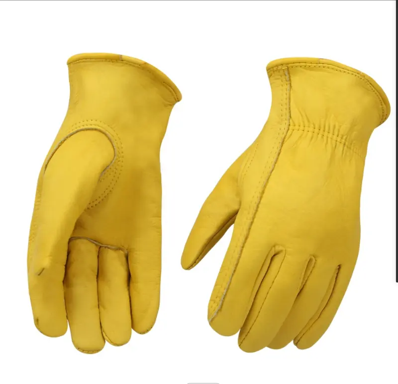 Guantes de trabajo para conductores, cuero de vaca, cabra, palma completa, precio competitivo