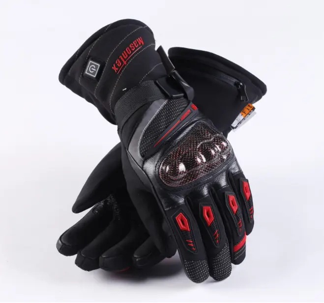 Masontex Heated motorcycle gloves touch screen Waterproof and warm gloves winter motorcycle gloves for men