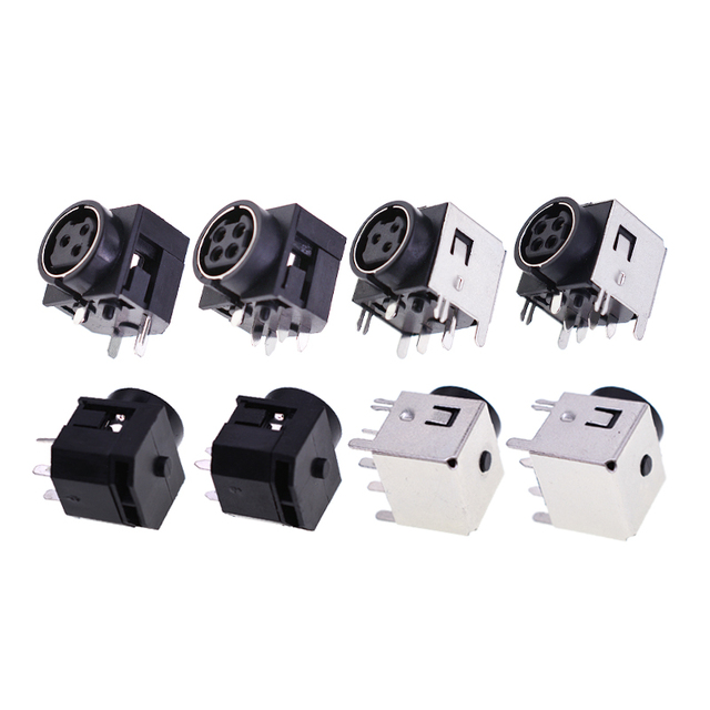 DIN-322/322A/422/422A PS2 Socket Din Jack Connector 3/4Pins Contact Cores MDC-Series Female Mini Din Socket Jack Din Connector