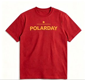 T-shirt à manches courtes avec logo géométrique POLARDAY Polar Day, col rond 100 % coton - Product Image 3