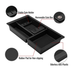 Reposabrazos <span class=keywords><strong>de</strong></span> almacenamiento secundario paleta caja coche centro <span class=keywords><strong>de</strong></span> la consola organizador para 14-18 Chevy - Product Image 6
