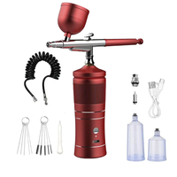 Kit d'aérographe portable multifonctionnel professionnel en cuivre à alimentation par gravité pour le maquillage, l'art des ongles, le tatouage, la décoration de gâteaux