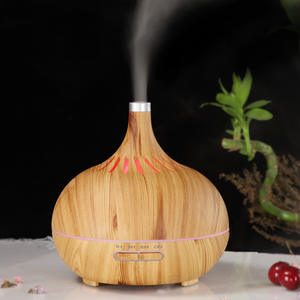 Difusor de aroma ultrasónico con diseño de grano de madera, humidificador con luz LED de 400 ml, ambientador para uso en el hogar y la oficina - Product Image 2