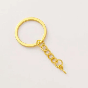 Llavero DIY con Cadena de Metal Dorada y Anillo Redondo para Llaves de Coche, Accesorios de Joyería - Product Image 3
