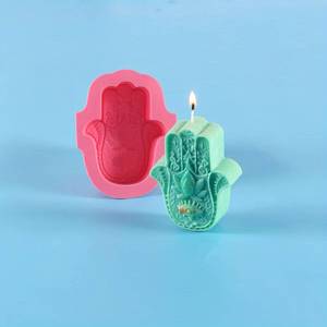 MUYULINS Creative DIY Hamsa Candle Silicone Magic <b>Hand</b> Fatima Resin Craft <b>Mold</b> - Product Image 3