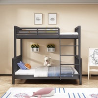 Lit superposé double pour enfants et adultes, haut et bas, en acier, moderne, minimaliste, personnalisable avec rangement