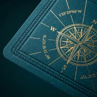 Tarjetas de agradecimiento personalizadas con relieve de cuerda y mapa náutico vintage de rosa de los vientos en lámina dorada, color verde azulado intenso, para aventuras, bodas, tarjetas de embalaje, al por mayor