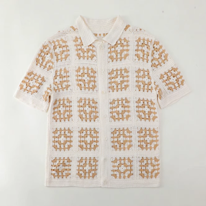 Ropa de Ganchillo Corta, OEM, Venta al Por Mayor, Cárdigan de Punto Personalizado <span class=keywords><strong>para</strong></span> Mujer, Estilo Vintage Dulce, <span class=keywords><strong>para</strong></span> Vacaciones - Product Image 1