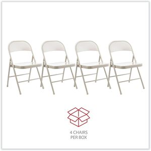 Silla Plegable de Acero sin Brazos Alera CA944, Diseño Contemporáneo, Uso en Interiores y Exteriores, Soporta 275 Libras, 4/CARTÓN, Origen Estadounidense - Product Image 4