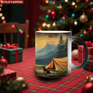 Frosted Black 11oz Ceramic <b>Mug</b> Heat Color Changing Magic Cup <b>Sister</b> Brother Birthday Gift - Product Image 1