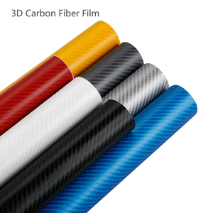 Burbujas sin aire Fibra de carbono 3D Colorido 1,52*30 m Envolturas de vinilo protectoras para carrocería de coche Película de envoltura de coche DIY - Product Image 2