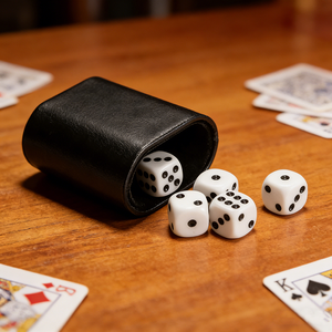 Contenedor <span class=keywords><strong>de</strong></span> <span class=keywords><strong>Dados</strong></span> Portátil, Plegable, <span class=keywords><strong>de</strong></span> Cuero, con Vaso para <span class=keywords><strong>Dados</strong></span> Integrado, para Viajes, Campamentos, Juegos <span class=keywords><strong>de</strong></span> <span class=keywords><strong>Casino</strong></span> <span class=keywords><strong>en</strong></span> Movimiento - Product Image 1