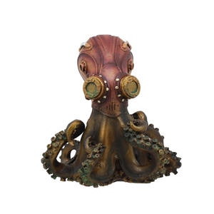 Statua Gigante di Polpo Kraken Steampunk, Figurina di Cefalopode Militare delle Profondità Marine, Altezza 5,5 Pollici - Product Image 3