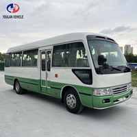 Bus de transport d'occasion Toyota Coaster, mini-bus, conduite à gauche, essence, Chine, vente chaude, prix abordable