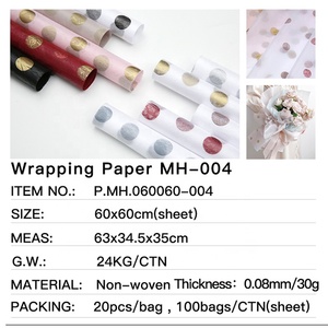 Riciclare Eco-Friendly Vendita Calda 30g Stampato Bouquet di Fiori Avvolgimento Del Tessuto di <span class=keywords><strong>Carta</strong></span> - Product Image 6