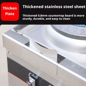 Cuisinière à gaz haute puissance HELAXEN - Spécifique aux restaurants - Certifiée 3C - <span class=keywords><strong>Plaque</strong></span> <span class=keywords><strong>de</strong></span> <span class=keywords><strong>cuisson</strong></span> réfractaire - Facile à nettoyer - Garantie <span class=keywords><strong>de</strong></span> 1 an - Product Image 2